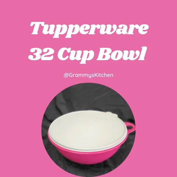 NEW 32 Cup Tupperware Pink Thatsa Bowl 💕 Big Tupperware Bowl - Picture 2 of 4